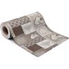 fashion home Pagano Tappeto Cucina Antiscivolo Lavabile in PVC 100%, Passatoia Gommata Antimacchia per Cucina e Ingresso, Runner Resistente all'Acqua, Colore Zigzag Shabby Beige 51x180 cm
