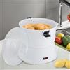 OMGGYER Pelapatate elettrico per patate, pelapatate elettrico, 85 Watt, con centrifuga per insalata, plastica, bianco, capacità 800 g, 25,5 x 27 cm