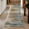 Taidianolp Tappeti Runner Rugs,70 x 250 cm, Astratto Beige Grigio Blu,Tappeto per Decorazioni Casa Moderna Soggiorno Pouf Contenitore