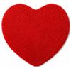 VKZ Tappeto Salotto Moderno a Forma di Cuore 70 × 80 cm, Tappeto Shaggy Morbido con Pelo Lungo 3 cm, Tappeto Camera da Letto,ROSSO,Confezione da 1