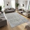 TapisTrend Tappeto di design Grigio 200x290 cm moderno in viscosa con effetto spazzolato tono su tono per soggiorno, camera da letto e sala da pranzo