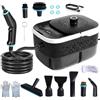 CIBITA Pulitore a Vapore Portatile, 2500W 4 Bar | Serbatoio 1250ml, 3 livelli, 15s, PP+ABS, 12 accessori casa auto