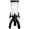 FytStycale Beer Dispenser Tap Dispenser Birra Spillatore Torre Rubinetto Tre Rubinetti con Contenitore Trasparente da 3l in E Acciaio Base Stabile Facile da, Nero, Nero
