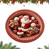 Generico 3D Christmas Round Rug, Optical Illusion Round Mat (Type-D,100cm (39.4)) | Santa Claus Round Mat for Indoor Outdoor Use,Non-Slip Santa Claus Decorative Rugs Floor Mat for Living Room Home Xmas Decor
