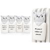 Tata Home Set 4 Umidificatore Termosifoni Riscaldamento Contenitore Ceramica Resistente Evaporatore d'Acqua Stanza Con Gancio Flessibile Mod. SWEET CAT