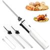 Ysislybin Coltello Elettrico Senza Fili 8V, Coltello Elettrico da Cucina Cordless | 2 Denti Seghettati in Acciaio inox Blocco di Sicurezza per un taglio Preciso Tacchino Carne Pollo Pane Formaggio