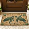 Generic Zerbino con tartaruga marina, 73 x 43 cm | Decorazione per la casa costiera, tappetino da ingresso, tema oceano, messaggio di benvenuto nautico