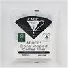 CAFEC Abaca+ - Confezione da 100 filtri a forma di cono V60 01: da 1 a 2 tazze usa e getta per caffè in polpa vergine ecologica raffinata per una migliore degustazione, versare sopra il gocciolatore