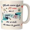 Teetaly Tazza Con Frase Divertente Compleanno 70 Anni -Facile Essere Fighi A 20 Anni Ma È Dopo I 70 Che si Vince La Guerra