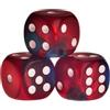 Halmakegel.com Cubo - Los Angeles - Rosso-Blu - Plastica - 16 MM