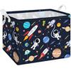 alldomess Cesta Portaoggetti con Manico per Bambini Impermeabile Rettangolare | Grande Cestini Portaoggetti Vestiti e Giocattoli Cesta Portaoggetti per Bambini Cameretta Stanza Lavanderia 40x30x30cm