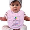 Teetaly - Bavaglino Personalizzato Con Nome E Scritte 100% Cotone Organico Certificato 34x23 (Rosa)