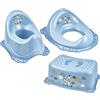 LIFEZEAL Set di 3 Pezzi, Vasino per Bambini 18+ Mesi, Blu | Set per Addestramento al Bagno con Vasino per Bambini, Riduttore per WC e Scaletta, Base Antiscivolo e Seduta Ergonomica