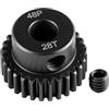 Runup Acciaio 48P 5mm foro Pignone motore trasmissione 17-29T per Arrma HPI Kyosho Losi Axial Tra-xxas Tamiya 1/5 1/6 1/8 1/10 RC Auto Monster Truck Buggy (28T)