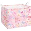 alldomess Cesta Portaoggetti con Manico per Bambini Impermeabile Rettangolare | Grande Cestini Portaoggetti Vestiti e Giocattoli Cesta Portaoggetti per Bambini Cameretta Stanza Lavanderia 40x30x30cm