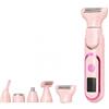 Colexy Rasoio Elettrico Donna Rotazione di 180°, 5-in-1 Rasoi Elettrici Femminili, Indolore Rasoio Parti Intime Donna,Rasoio Donna Inguine IPX7 Impermeabile,Depilatore Corpo Donna Led Display per Viso Bikini