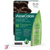 ZUCCARI SRL ALOECOLOR 5,0 CASTANO CHIARO TINTA PERMANENTE CAPELLI COLORE AD ALTA PIGMENTAZIONE 50 ML + RIVELATORE ALOEOSSIGENATA 75 ML + SHAMPOO ALOECARE 15 ML + GUANTI
