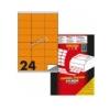 MARKIN Etichette arancione fluo permanenti Markin Copiatabu A4 - 24 et./ff - 70x36 mm - conf. 100 ff - X210C500F-AR