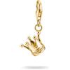 Thomas Sabo Charm ciondolo corona, Lega Premium placcato oro 18k