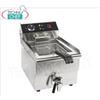 Friggitrice Elettrica da banco con Rubinetto, 1 vasca da lt.10
