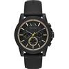Armani Exchange Orologio per uomo, movimento cronografo al quarzo e cassa da 44 mm con cinturino in silicone