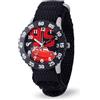 Disney Orologio Lightning McQueen per ragazzi - Orologio analogico Cars per bambini 3-5, bambini, ragazzi - Lunetta nera, cinturino in nylon nero - Orologi auto divertenti ed eleganti con Saetta McQueen per
