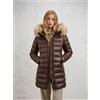 Blauer Piumino lungo con pelliccia Donna Blauer mod. KRISTIN art. 26WBLDK03040-006047 30BEI Brown 30B int. Beige 301