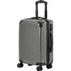 HOMCOM Valigia da cabina rigida 56 cm con 4 ruote, grigio scuro | Aosom Italy