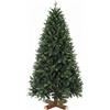 HOMCOM Albero di Natale artificiale 180 cm con 2419 punte in PE/PVC e sistema pieghevole, verde | Aosom Italy