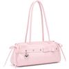 Aulenge Piccola Borsa a Mano Donna Retro Piccola Y2K Borsa a Mano Donna | Design Fiocco, Materiale PU, Stile Y2K, per Festa Matrimonio Quotidiano Lavoro