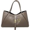 Chicca Borse Borsa a Mano Elegante da Donna con Tracolla in Pelle Martellata