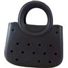 ZPGVWXKO Borsa Da Spiaggia Da Donna, Impermeabile, Piccola Borsa Da Trasporto, Cestino, in PVC, Aperta, per L'estate, Borsa Da Viaggio, Nero