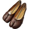 CSSHNL Tabi Ballerine Ballerine da Donna con Punta Divisa Scarpe Tabi Moda Mocassini Slip-on Casual da Donna in Pelle Pieghettata