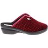Valleverde 25242 Pantofole Casa Camera Donna Panno Tacco Zeppa 4Cm Suola Gomma