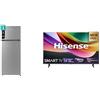 Hisense - Frigorifero Doppia Porta MTM55205SE, 206 L, Silver + Smart TV 40 FHD 40E4ST, DTS Virtual X