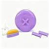 Gorger Rasoio portatile 3 in 1 con nebbia d'acqua, sapone e lama, 9 cm (viola)