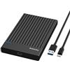 fanxiang Case SSD HDD 2,5 SATA, USB 3.2 Gen 1 Type-C 5Gbps | Senza utensili con UASP, per SSD e HDD SATA da 7-9,5 mm fino a 4 TB, compatibile con Windows, macOS, Linux e ChromeOS