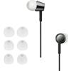 kwmobile 6x Auricolari di ricambio compatibile con Sony WI-C300 / WI-C400 / MDR-XB55AP / MDR-EX155AP Gommini sostitutivi in Silicone - 3 Misure - bianco