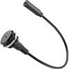 QIANRENON TRRS - Connettore audio fisso filettato da 3,5 mm, cavo corto a 4 poli TRRS 1/8 femmina a femmina, adattatore accoppiatore per cuffie, per espansione CTIA Stereo + porta microfono, 25 cm