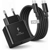 Anssan Alimentatore Spina USB C 45W con Cavo USB C 2M Ricarica Rapida, Caricatore Veloce Type-C per Samsung Galaxy S26/S25/S24/S23/Note 20 Ultra/Z Fold6/Z Flip6/Z Fold5/A54/A53, per Casa Ufficio Viaggio