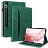 Generico DayQiQiPu Cover per Samsung Galaxy Tab S12 Ultra SM‑X940/X946B (14,6 Pollici) Custodia Retrò in Pelle PU Flip Stand Case Portafoglio Guscio dalla Texture Morbida e Auto Wake/Sleep, Verde