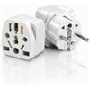 Maehihw Adattatore Presa Viaggio Europa, Type A/B/G/I, 2500W | Set 2 Pezzi, Spina Europea per USA UK Australia Giappone, con ABS Resistente al Calore e Contatti in Rame