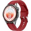 GIOPUEY Cinturini Compatibile con Huawei Watch GT 7 46mm/GT6/5/4 46mm, Morbido Silicone Cinturino [Resistente all'Usura] [Traspirante] - Red