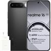 realme 16 5G Smartphone, Schermo AMOLED da 6.57'' 120Hz, Ricarica rapida 45W, Batteria da 6550mAh, Fotocamera IMX852 da 50MP, Dual SIM, NFC, IP69, Nero(Adattatore incluso)
