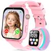 Berilona 4G Orologio Smartwatch Bambini,Smartwatch Bambini con Videochiamata, Rosa | GPS Vocale SOS Chat Vocale WIFI Modalità Classe Sveglia Contapassi Calcolatrice Smart Watch Bambino Bambina 4-12 Anni Regalo