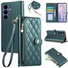 Rosbtib Custodia per Samsung Galaxy S26 FE Cover con Cordino Verde | Premium Pelle PU Portafoglio Slot per Schede Funzione di Supporto Magnetica Antiurto Cover per Galaxy S26 FE
