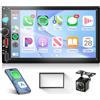 Rimoody Autoradio wireless a doppio DIN Carplay Android Auto, 7 '' Touch Screen 2 Din Car Stereo con Mirror Link Bluetooth FM EQ Ricarica Rapida Supporto Telecamera di Backup SWC Dual USB