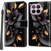 PHINIENLAND Cover per Xiaomi 17T custodia portafoglio Fiori | 3 scomparti carte, 1 tasca banconote, Chiusura magnetica, Supporto, Pelle PU flip cover per Xiaomi 17T