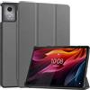 LMFULM® Custodia per Lenovo Tab K11 Plus TB-352FU (11,45 pollici), in pelle PU, sottile, leggera, guscio protettivo con funzione di accensione e spegnimento automatico, custodia a portafoglio grigio