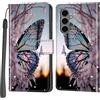 PHINIENLAND Cover per Samsung Galaxy S25 FE custodia portafoglio Farfalla | 3 scomparti carte, 1 tasca banconote, Chiusura magnetica, Supporto, Pelle PU flip cover per Samsung S25 FE